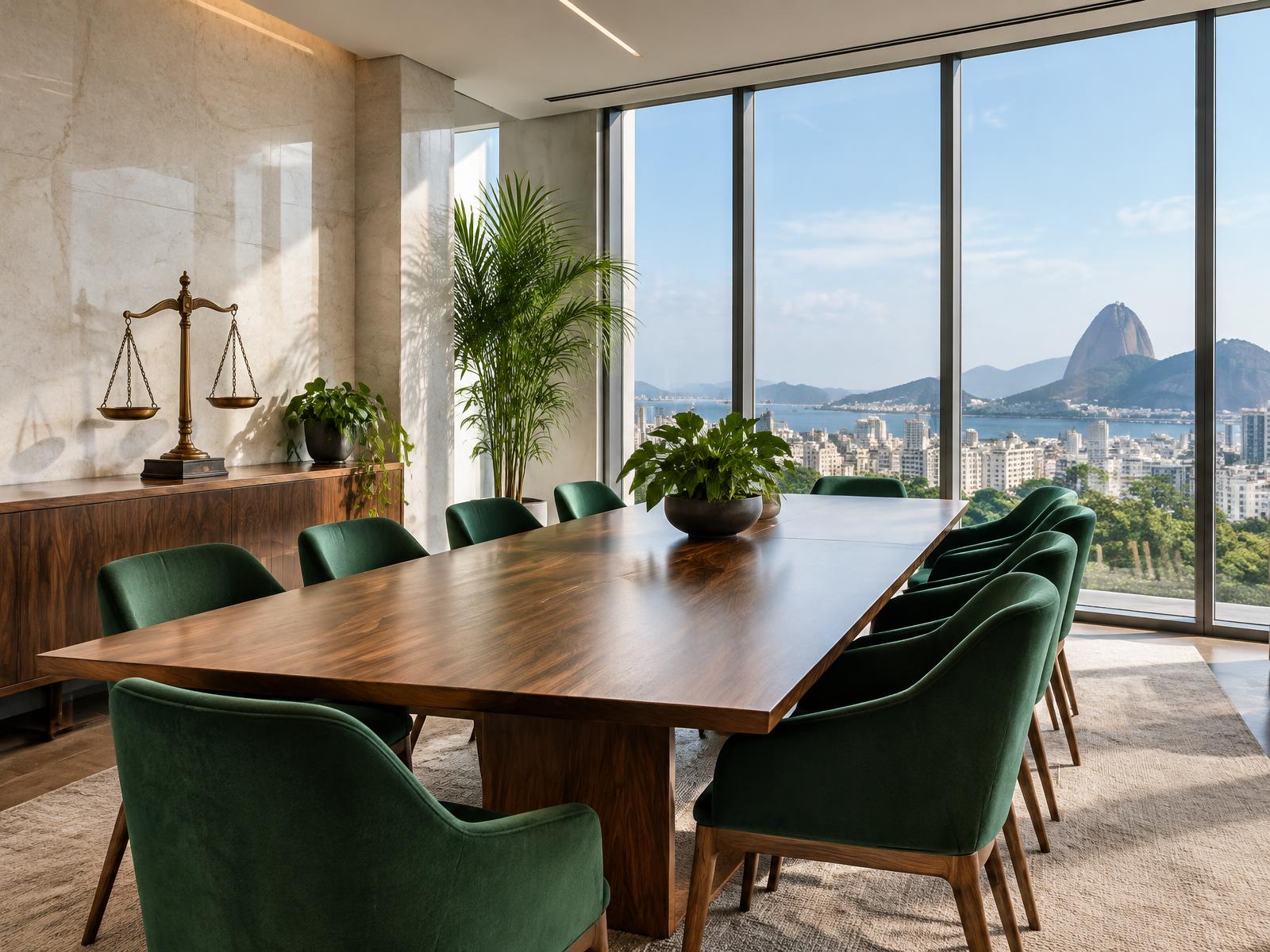 Sala de reuniões de um escritório de advocacia